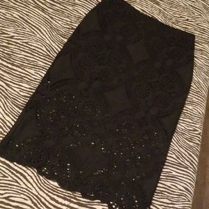 LACED PENCIL SKIRT